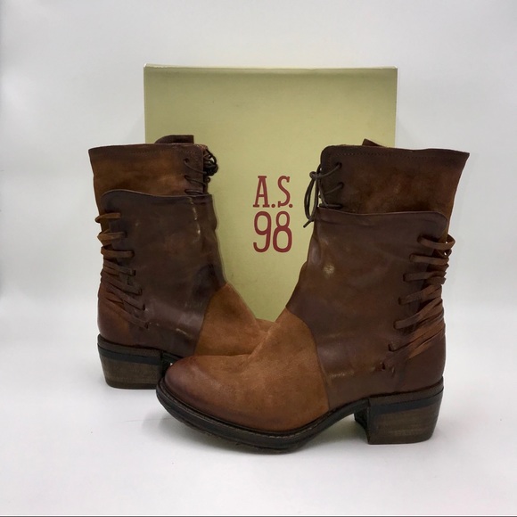 SOLD!! AS98 | CHET LEATHER CASTAGNA ANKLE BOOTS - Picture 3 of 5